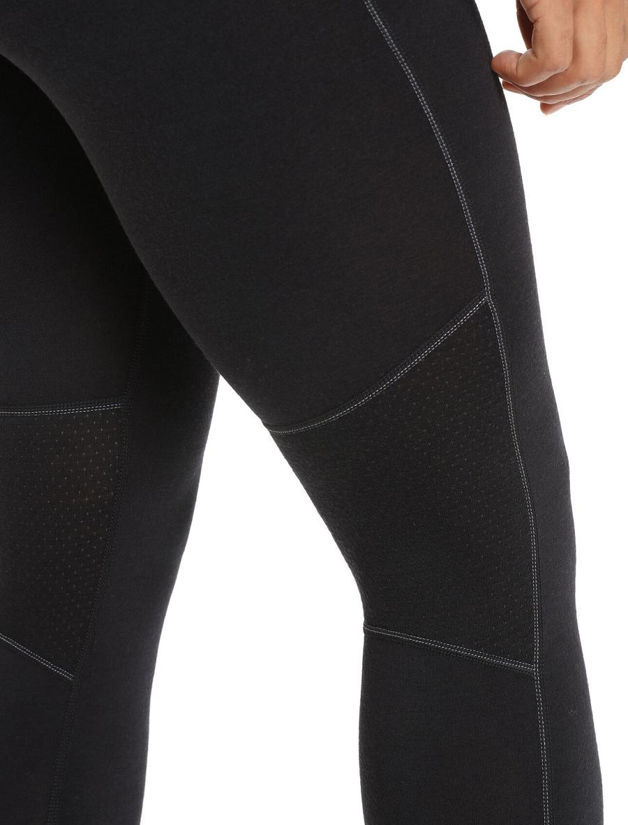 Leggings Icebreaker BodyfitZone™ Merino 200 Zone Thermal Femme Noir | FR 1540PJJQ